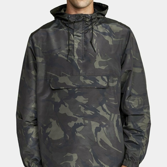 RVCA Other - RVCA KILLER ANORAK JACKET CAMO GREEN